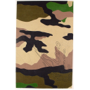 Patch-Collection: Moderne Landschaft, Camouflage-PortrÃ¤t mit gestickter Zeichnung, Leinwandobjekt