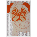 Patch-Collection: Shonibares pug dog Nr. 1 (Fassung orange), Leinwandobjekt