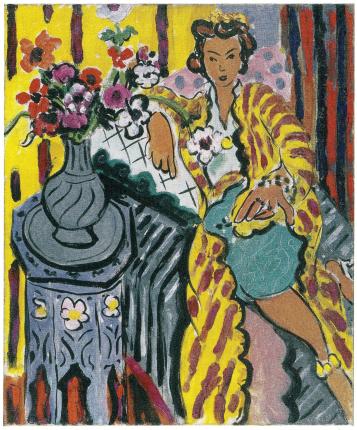 Matisse - Odalisque with Yellow Persian Robe and Anemones